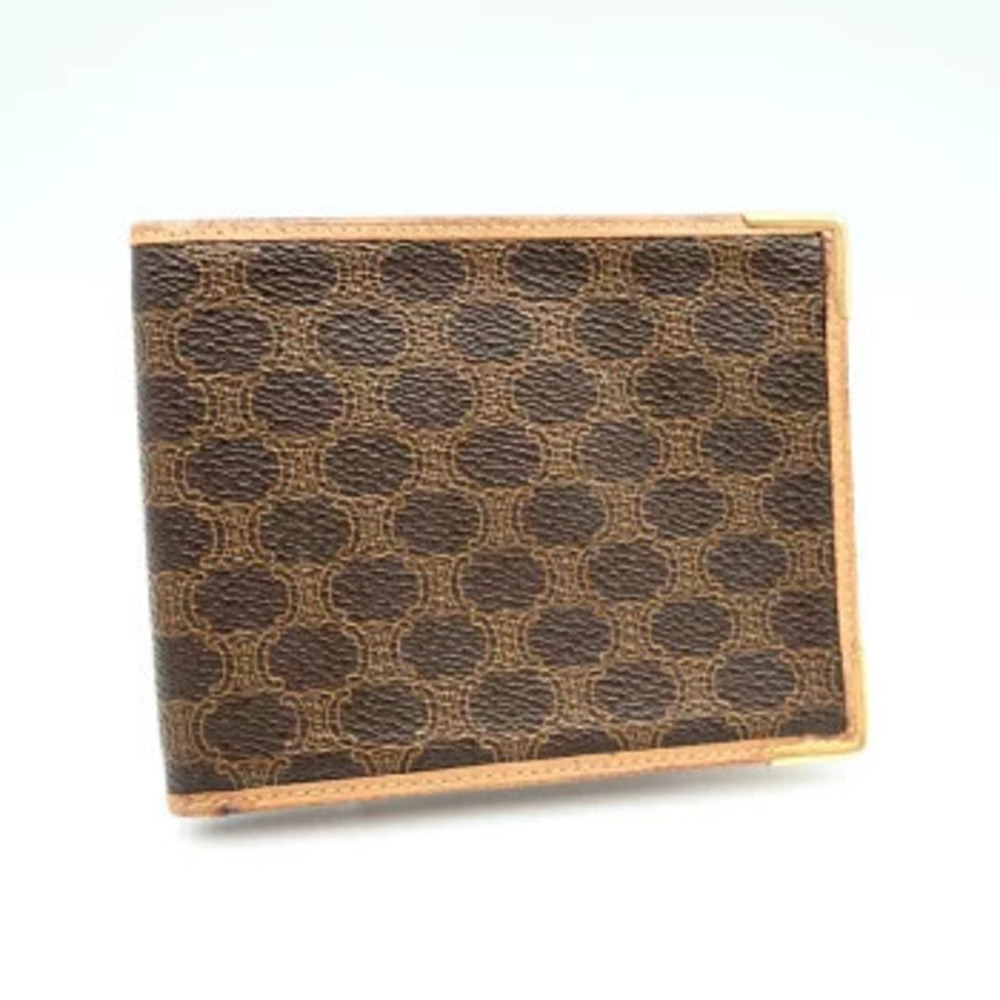 Celine Macadam Bifold Wallet Leather Brown